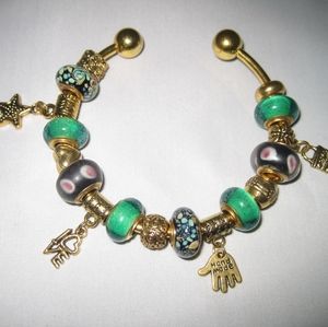 Handmade Gold Plated Charm Bracelet